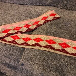 J Crew Beautiful Wool/Cashmere Argyle Scarf | Color: Gray/Pink |